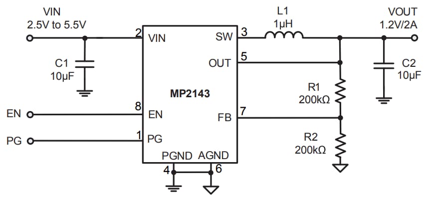 Monolithic Power Systems (MPS) MPS2143 Synchronous Step Down Switchers