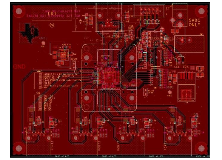 Location Circuit - Texas Instruments TUSB8044AEVM Evaluation Module