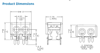 Mechanical Drawing - TE Connectivity IDC SSL Connectors