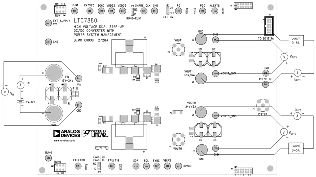 Chart - Analog Devices Inc. DC2728 Demo Circuit for LTC7880