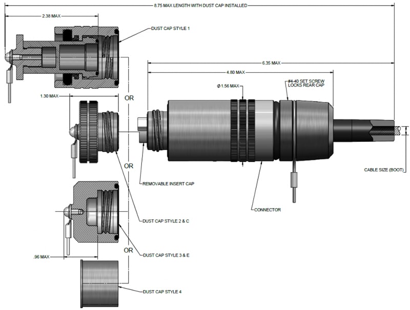 Amphenol Fiber Systems International TFOCA-II® 4-Channel Fiber Optic Plug Assemblies Amphenol Fiber Systems International TFOCA-II® 4-Channel Fiber Optic Plug Assemblies