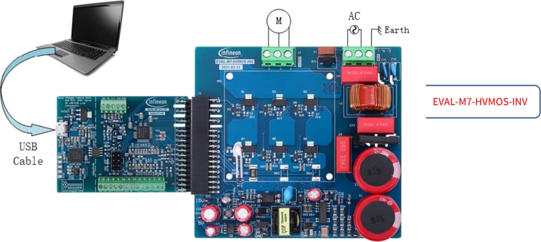 Infineon Technologies EVAL-M7-HVMOS-INV iMOTION™ MADK Power Board