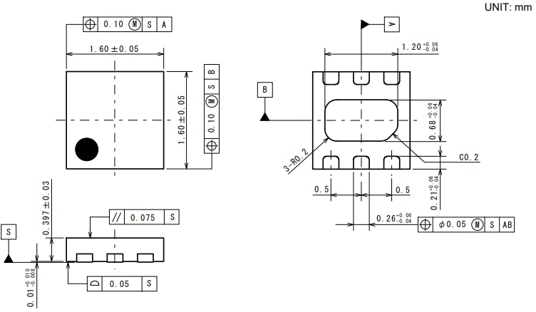 Mechanical Drawing - Nisshinbo NT1189 3.3GHz to 5GHz High Linearity LNA Mechanical Drawing - Nisshinbo NT1189 3.3GHz to 5GHz High Linearity LNA