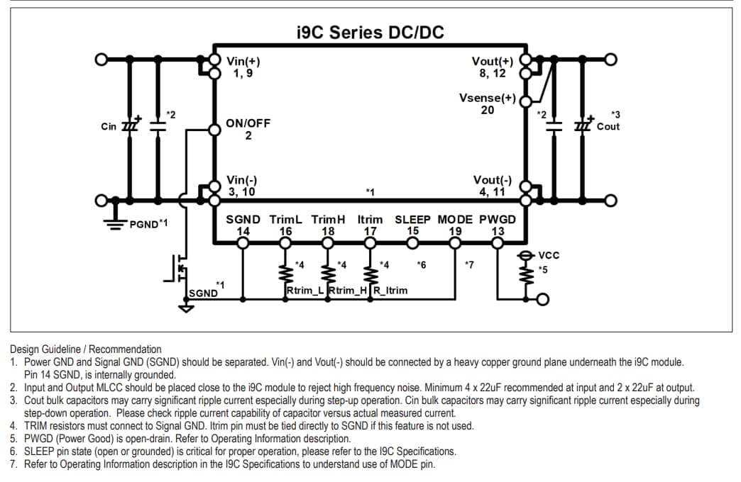 Application Circuit Diagram - TDK-Lambda i9C 1500W DC-DC Buck-Boost Converters with PHEPT