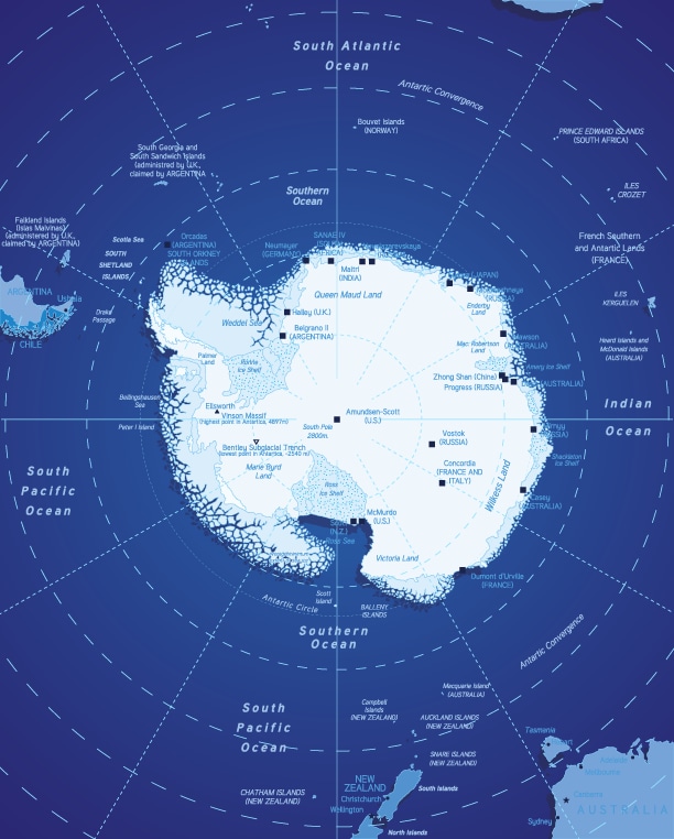 Vector Map of Antarctica
